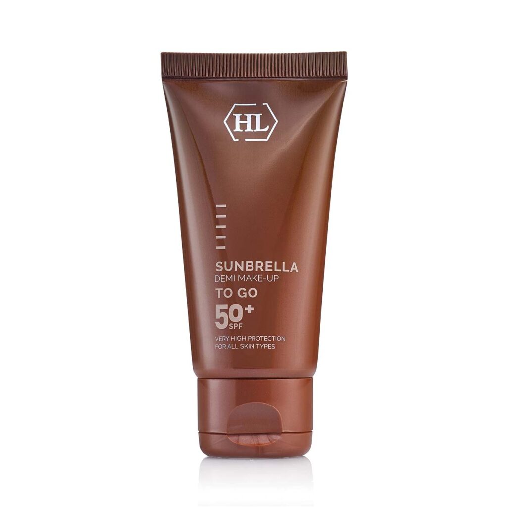 מקדם הגנה SPF 50+ עם דמי מייק-אפ SUNBRELLA